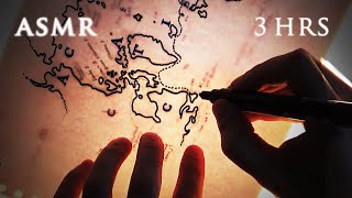 ASMR 3 hours Drawing 10 Maps on Light Table [upl. by Thissa]