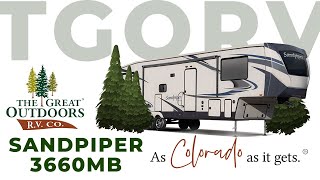 New Sandpiper 3660MB by Forest River RV Review MidBunk Fifth Wheel RV 2021 [upl. by Nuriel]