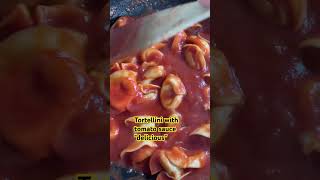 Tortellini with tomato sauce easy cook yummy shortsfeed shortviral shortvideo [upl. by Orecul]