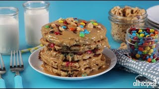 How to Make Monster Cookies Pancakes  Pancake Recipes  Allrecipescom [upl. by Nylidnam]