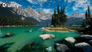 Create a Beautiful Lake Island Scene using Unity HDRP  Speed Level Art [upl. by Martelli]