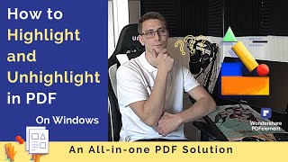 How to Highlight and Unhighlight in PDF  Wondershare PDFelement 8 [upl. by Stutsman]