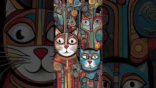 Hundertwasser Inspired Abstract Art Cat Coloring Book [upl. by Asiled593]