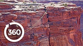 Canyon Swing Jump Into the Unknown 360 Video [upl. by Grube]