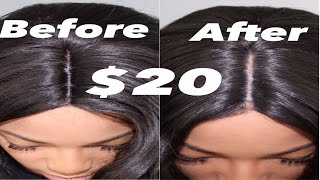 How To Make Synthetic Wig Look Real Very Detailed [upl. by Enitsugua]