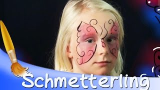 🐯 Kinderschminken Schmetterling Gesicht Tutorial  HD [upl. by Niassuh]