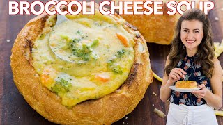 Easy BROCCOLI CHEESE SOUP Recipe  PANERA Broccoli cheddar soup copycat [upl. by Hoy]