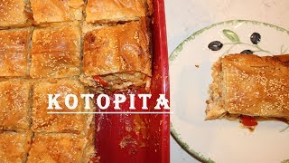 Kotopita Greek Style Chicken in Phyllo Pie [upl. by Htebzil]