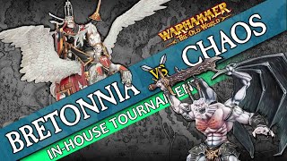 Bretonnia vs Warriors of Chaos INHOUSE TOURNAMENT  Warhammer The Old World Live Battle Report [upl. by Aroda975]