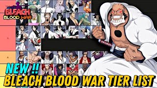 BLEACH BLOOD WAR  TIER LIST [upl. by Procto]