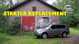 Nissan XTrail T30 Starter Replacement Startin vaihto [upl. by Geoffrey675]