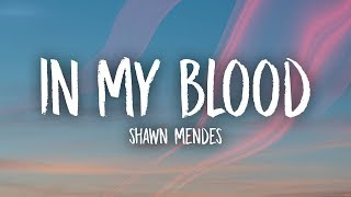 Shawn Mendes  In My Blood Lyrics [upl. by Ahiel342]