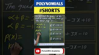 Polynomials  Class 10th Maths  MCQ Problem On Polynomials  MCQ MATHS FWA FW [upl. by Leirvag384]