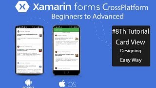 Xamarin Forms CardView As Like GoogleCardsTutorial 8 [upl. by Sorgalim]