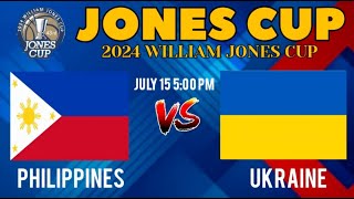 PHILIPPINES SGA vs UKRAINE  WILLIAM JONES CUP 2024 Mens Basketball  LIVE Score [upl. by Anagnos]