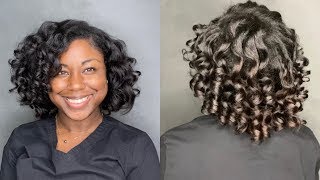 How To Perm Rod Set on Straightened Natural Hair [upl. by Janelle]