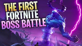 FORTNITE  New Save The World BOSS BATTLE Killing The quotSTORM KINGquot [upl. by Navi]