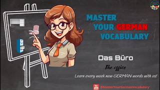 Das Büro  The office Part 2  Learn German A1B1 learngermanvocabulary [upl. by Aleihs]