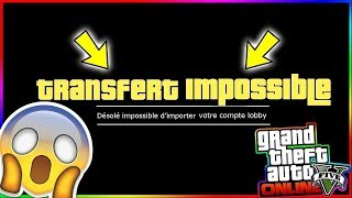 ENFIN LE RETOUR DES TRANSFERT DE PERSONNAGE GTA 5 ONLINE DES AUJOURDHUI FIN 1012018 [upl. by Arhez808]