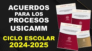 Acuerdos que contienen las disposiciones criterios e indicadores para procesos 20242025 USICAMM [upl. by Scales619]