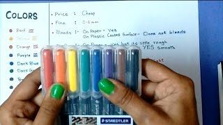 Staedtler Lumocolor Permanent Marker pen Review  By Srushti Patil [upl. by Eiryt]