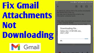 How To Fix Gmail attachments not downloading in the Gmail app [upl. by Ezequiel]