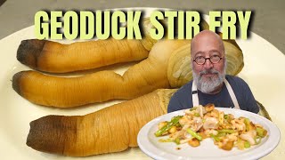 Easy Geoduck Clam Stir Fry [upl. by Anawal898]