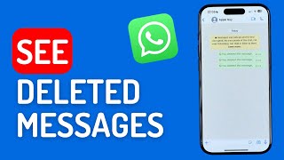 How to See Deleted Messages on Whatsapp iPhone amp Android [upl. by Eustis591]