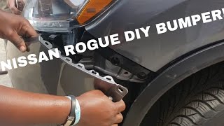 How to Remove Nissan Rogue Front Bumper Remove Rogue Bumper DIY [upl. by Ayamat]