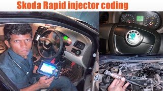 Skoda Rapid injector Coding by Xtool Xtool PS70PRO Scanner [upl. by Ericha]