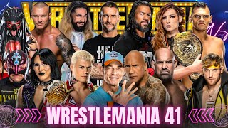 WWE Wrestlemania 41 Match Card Predictions [upl. by Young]