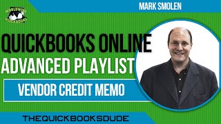 QuickBooks Online Vendor Credit Memo [upl. by Notniuq]