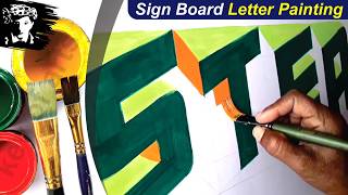 How to Draw Design Letter Painting Writing Master Fonts Brush Colors  key of arts [upl. by Paris762]