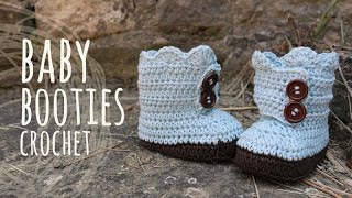 Tutorial Baby Crochet Booties [upl. by Seraphine860]