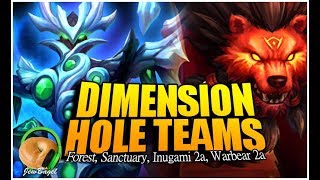 SUMMONERS WAR Dimension Hole Team Comps Sanctuary Forest Inugami 2a Warbear 2a [upl. by Innoc]