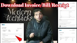 How To Download Payment Receipt From Paytm  Download Bill Invoice from Paytm [upl. by Ardnekat]