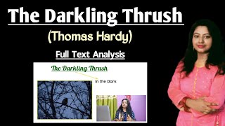 The Darkling Thrush by Thomas Hardy  TheDarklingThrush  Full Text Analysis poetry [upl. by Aika728]