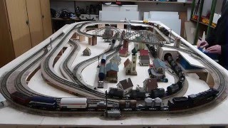 Märklin H0 Anlage Schönblick im Bau 6 Züge auf Testfahrt [upl. by Carothers647]