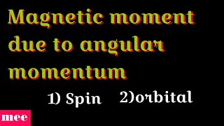 Magnetic moment due to angular momentum [upl. by Levison655]