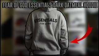 IS THE FEAR OF GOD ESSENTIALS DARK OATMEAL HOODIE WORTH IT ON BODY [upl. by Brodsky308]