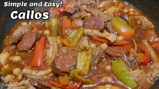 Callos recipe  Simple and easy Spanishstyle Beef Tripe Stew [upl. by Yl472]