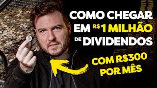 COMO GANHAR 1 MILHÃO DE DIVIDENDOS POR ANO com R300 por mês [upl. by Etnovaj755]