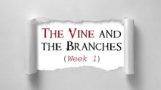 “The Vine and the Branches” Week 1 – John 15111 [upl. by Kunz]