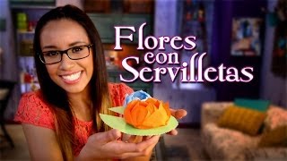 Flor con Servilletas ¡Sorpresa fácil  Crafting Studio [upl. by Ehtiaf]