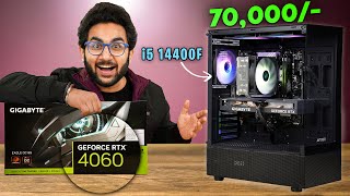 Rs 70000 GamingProductivity PC Build  i5 14400F RTX 4060 [upl. by Wandis]