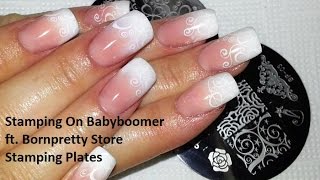 Stamping On Babyboomer ft Bornpretty Store Stamping Plates [upl. by Demmer]