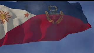 Waving flag and National Anthem of the first Philippine Republic [upl. by Geddes]