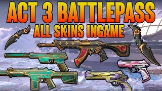 BATTLEPASS ACT 3 SKINS SHOWCASE RUIN DAGGER  VALORANT BATTLEPASS SKINS [upl. by Lumbye]