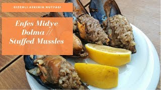 Enfes Midye Dolma Tarifi  Stuffed Mussels Recipe [upl. by Hungarian]