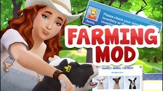 MY FIRST FARM ANIMAL 🚜🐮  THE SIMS 4  FARMING MOD [upl. by Skutchan]